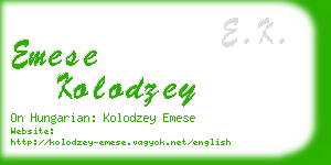 emese kolodzey business card